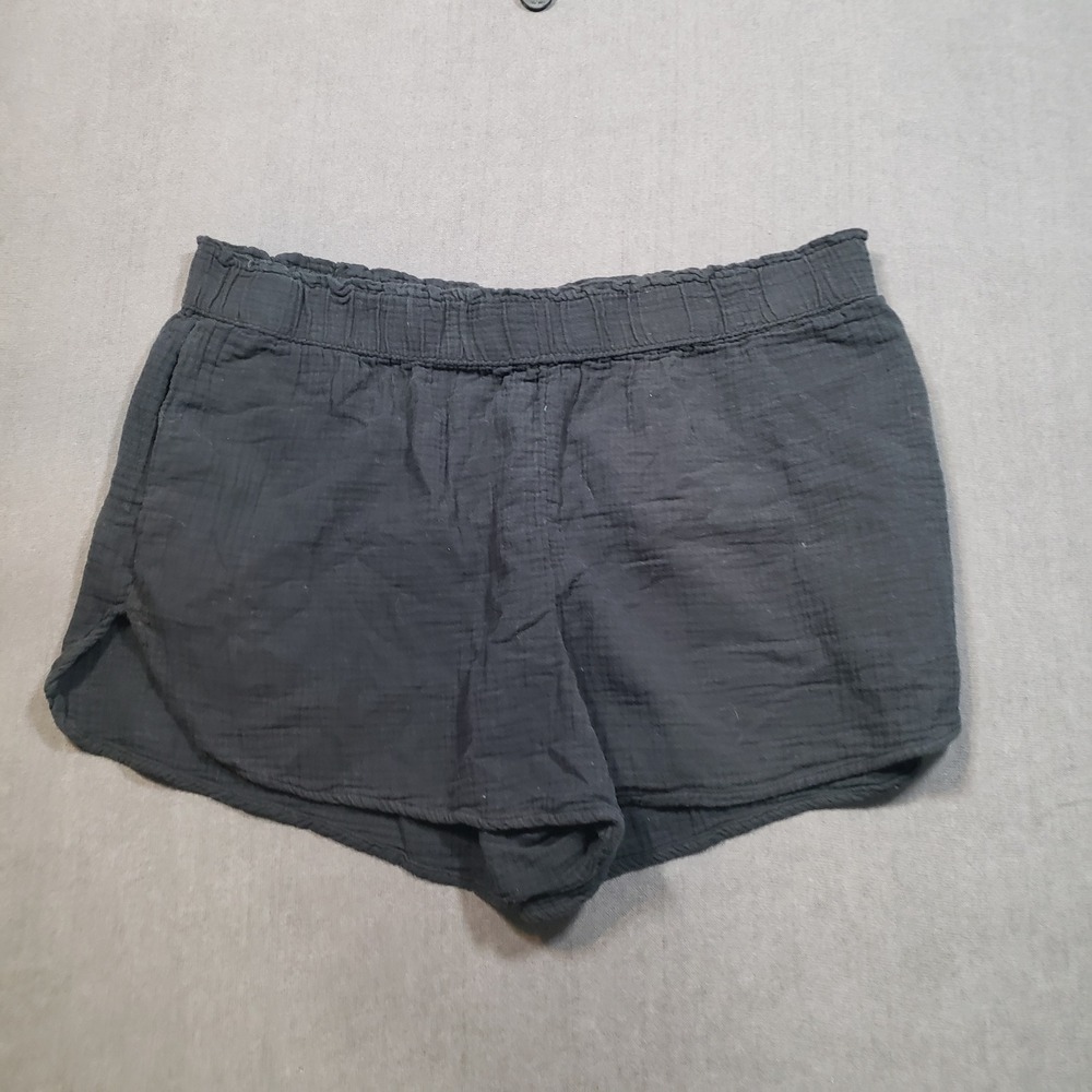 Universal Thread Gauze Shorts Womens XXL Black Elastic Waist Cotton Relaxed